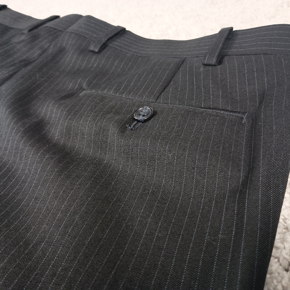 Joseph Abboud 42R 36x31 Blue Pinstripe Mens Suit - Picture 15 of 16